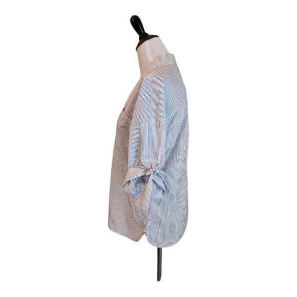 NWT Calvin Klein Blue and White Striped Soze XS Top - Picture 2 of 4